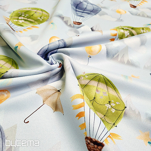 Decorative fabric BLACK OUT FLYING BALLOON