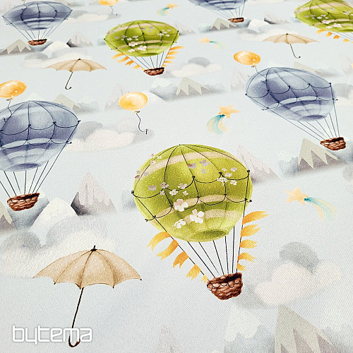 Decorative fabric BLACK OUT FLYING BALLOON