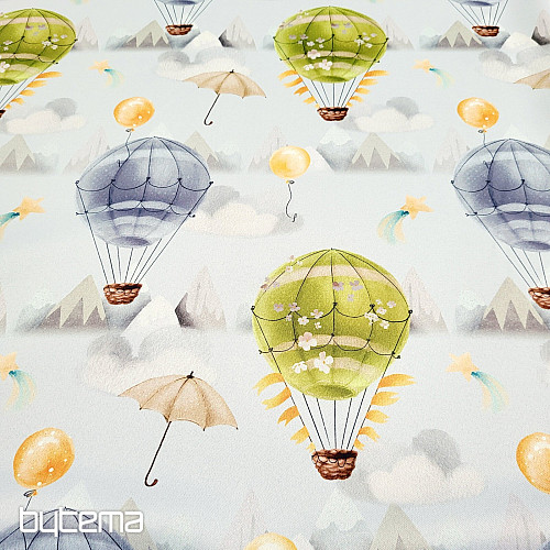 Decorative fabric BLACK OUT FLYING BALLOON