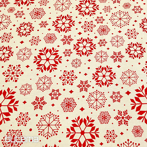 Decorative fabric RED FLAKES
