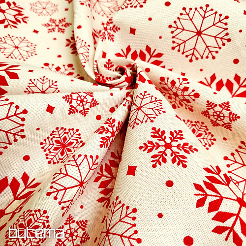 Decorative fabric RED FLAKES