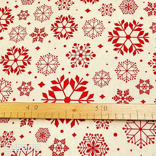 Decorative fabric RED FLAKES