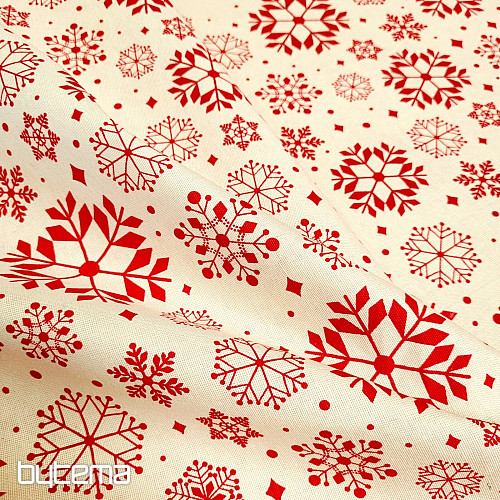 Decorative fabric RED FLAKES