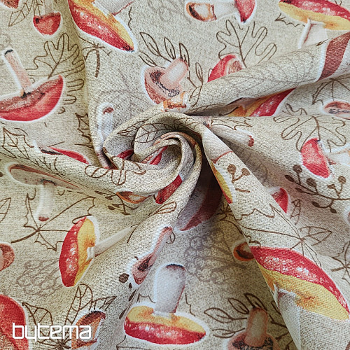 Decorative fabric MUSHROOMS