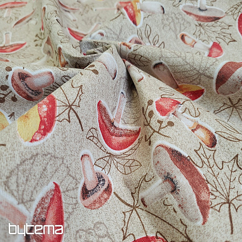 Decorative fabric MUSHROOMS