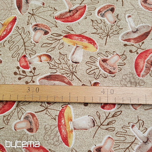 Decorative fabric MUSHROOMS