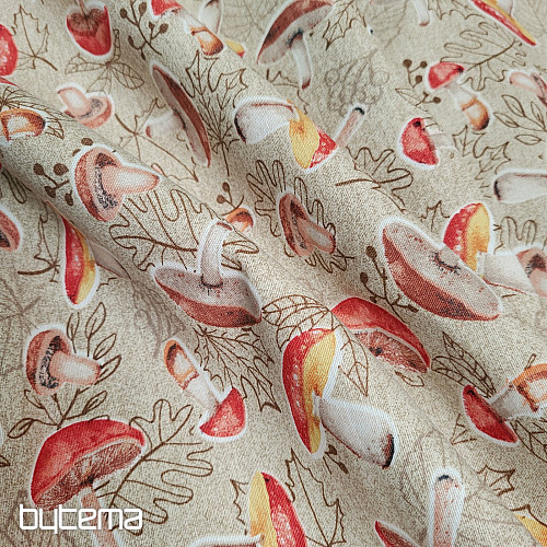 Decorative fabric MUSHROOMS