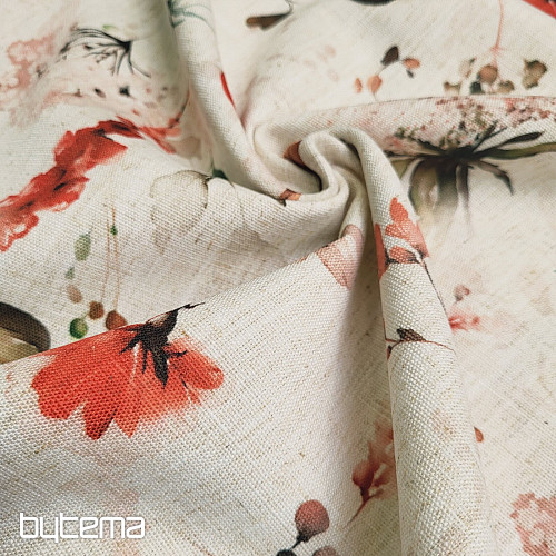 Decorative fabric LATE FLOWERS