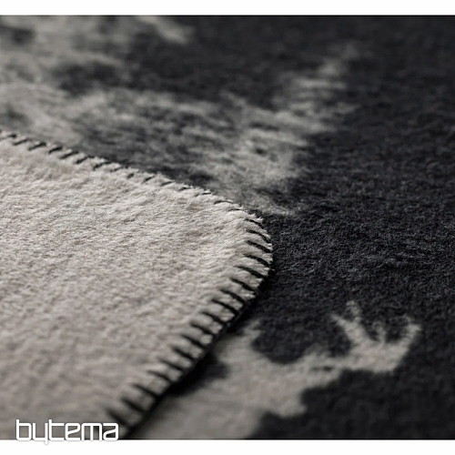 Blanket DF SAVONA SNOWY DEER gray