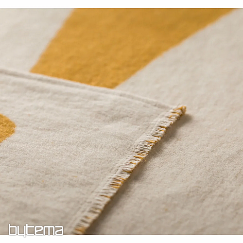 Blanket DF LUCA LARGE LEAVES YELLOW