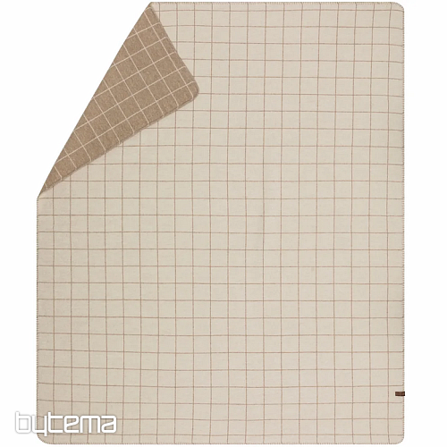 Blanket DF MERANO CHECKERED BEIGE