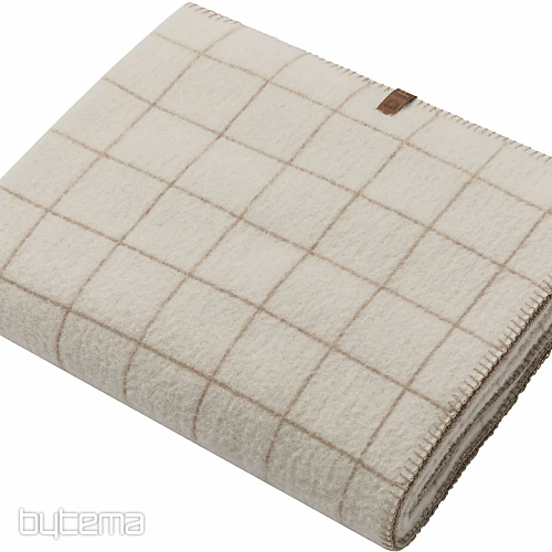 Blanket DF MERANO CHECKERED BEIGE