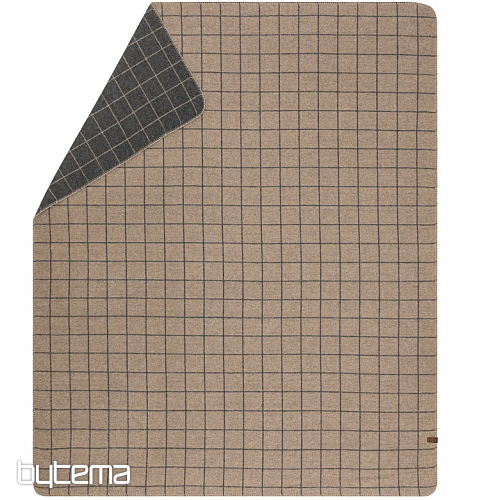 Blanket DF MERANO CHECKERED GREY