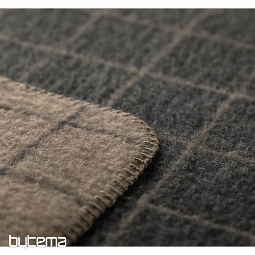 Blanket DF MERANO CHECKERED GREY