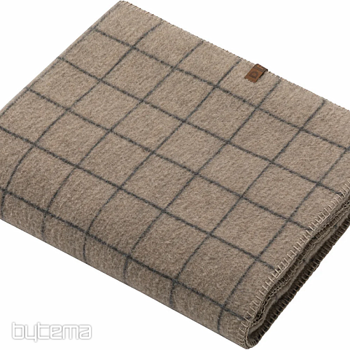 Blanket DF MERANO CHECKERED GREY