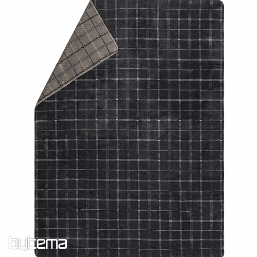 Blanket DF SAVONA CHECKED DARK GREY