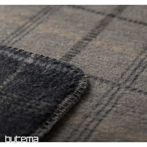 Blanket DF SAVONA CHECKED DARK GREY