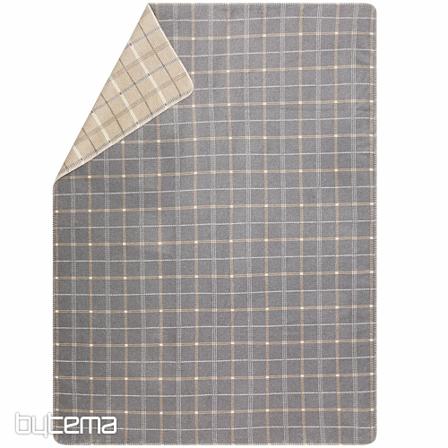 Blanket DF SAVONA CHECKED GREY