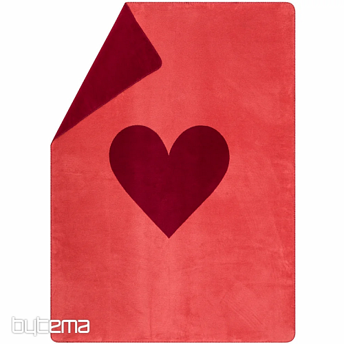Blanket DF SAVONA HEART RED