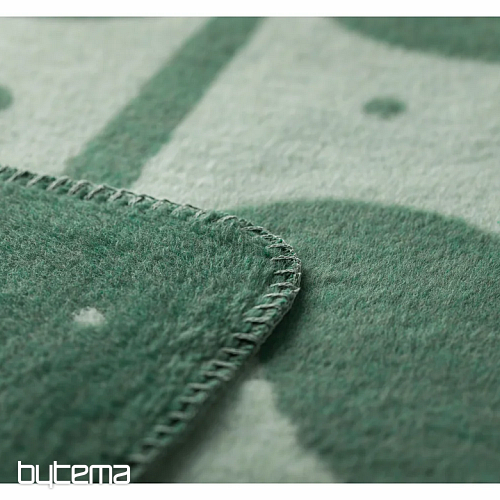 Blanket DF SAVONA FOLKLORE FLOWERS GREEN