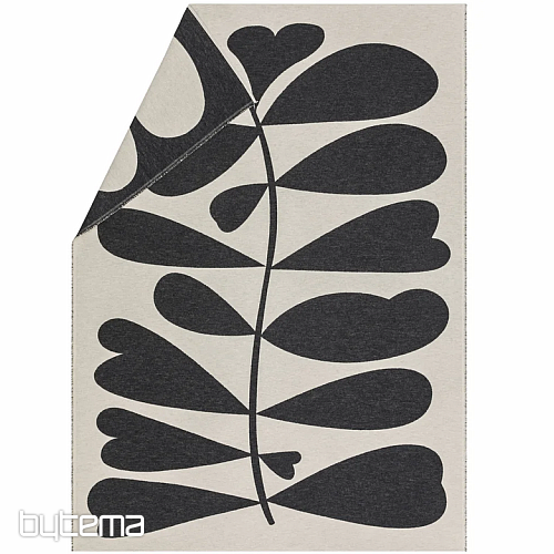 Blanket DF LUCA LARGE LEAVES BEIGE