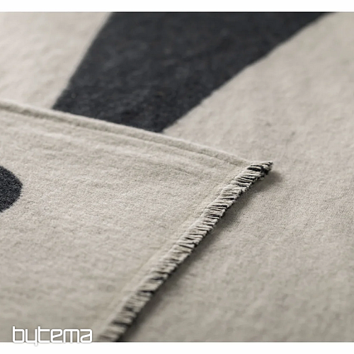 Blanket DF LUCA LARGE LEAVES BEIGE