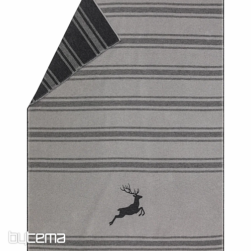 Blanket DF LUCA DEER JUMPING GREY