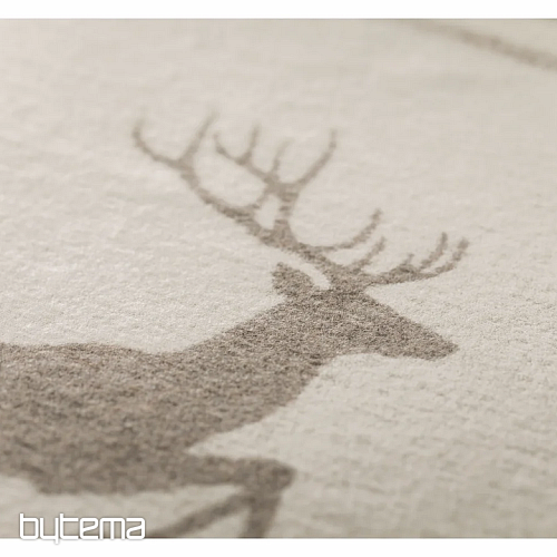 Blanket DF LUCA DEER JUMPING BEIGE