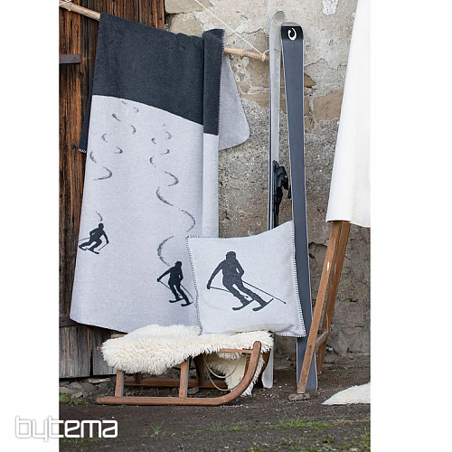 Decorative cover DF LUCA SKIER GREY