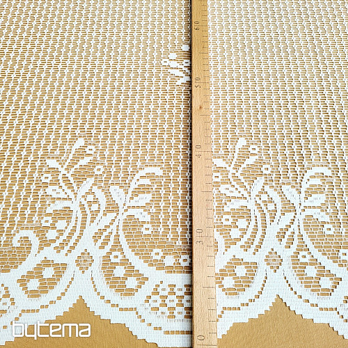 Jacquard curtain HEDA white