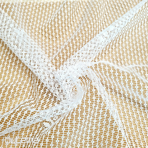Jacquard curtain HEDA white