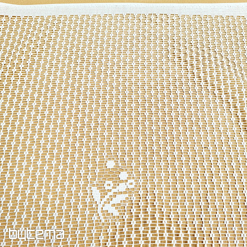 Jacquard curtain HEDA white
