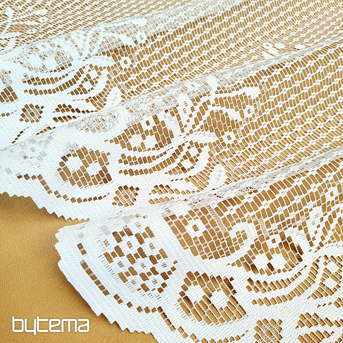 Jacquard curtain HEDA white