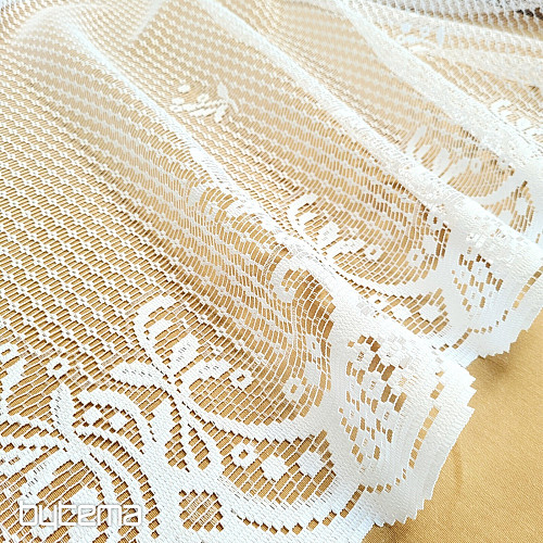 Jacquard curtain HEDA white