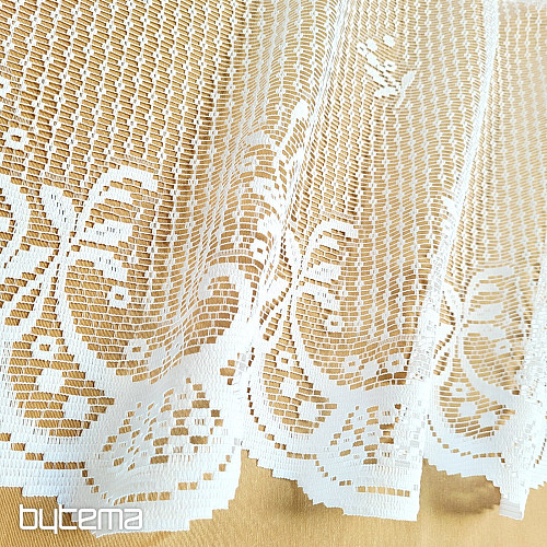 Jacquard curtain HEDA white
