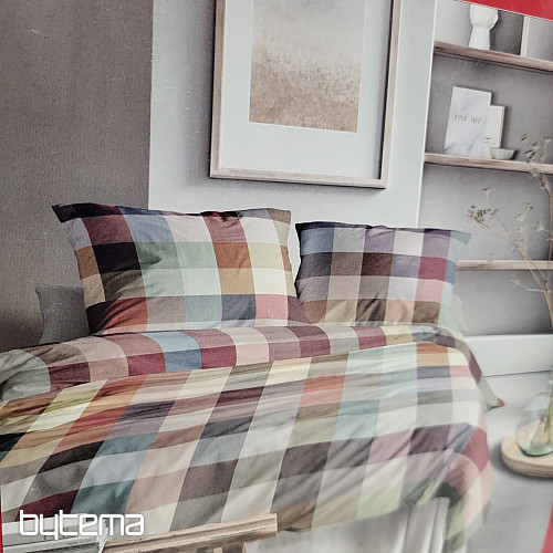 IRISETTE luxury flannel bedding ZOBEL 8600-90 MULTI CHECK