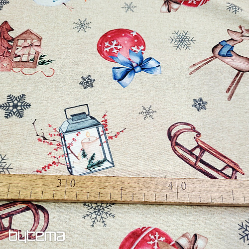Decorative fabric CHRISTMAS PANINA