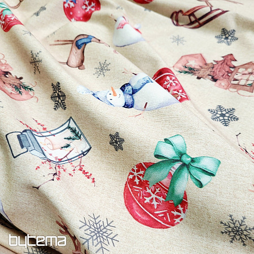 Decorative fabric CHRISTMAS PANINA