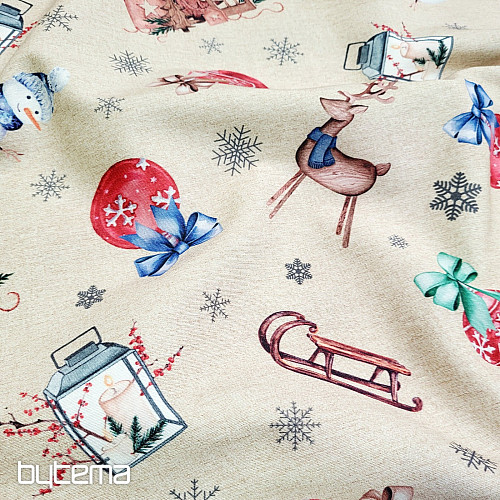Decorative fabric CHRISTMAS PANINA