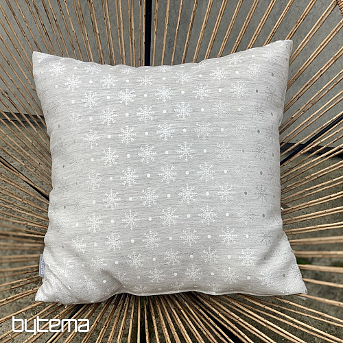 Christmas decorative cover FLAKE GREY-SILVER