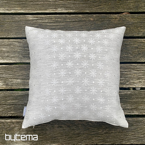 Christmas decorative cover FLAKE GREY-SILVER