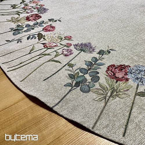 Round tapestry tablecloth FLORES TIME