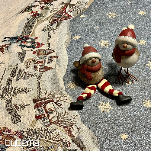 Christmas tapestry tablecloth round JOY OF CHRISTMAS