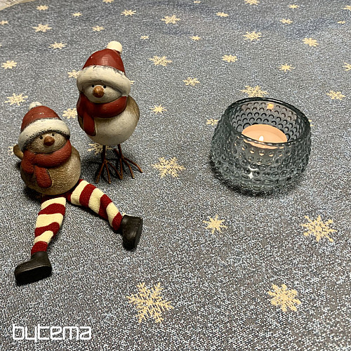 Christmas tapestry tablecloth round JOY OF CHRISTMAS