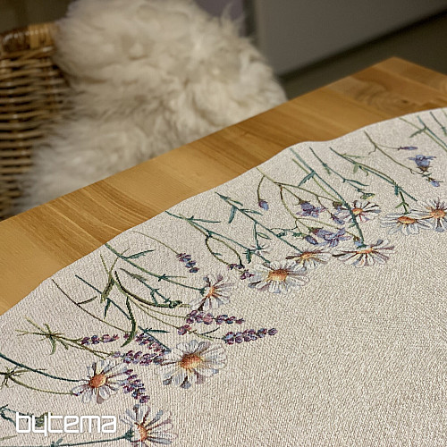 Round tapestry tablecloth SPRING CARESSES