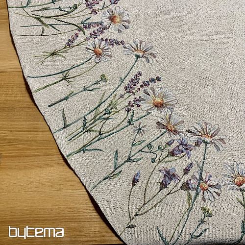 Round tapestry tablecloth SPRING CARESSES