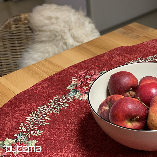 Round tapestry tablecloth STAR RED