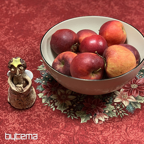 Round tapestry tablecloth STAR RED