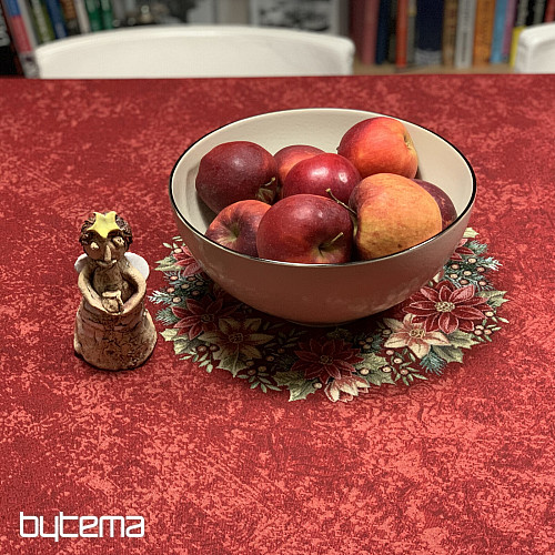 Round tapestry tablecloth STAR RED