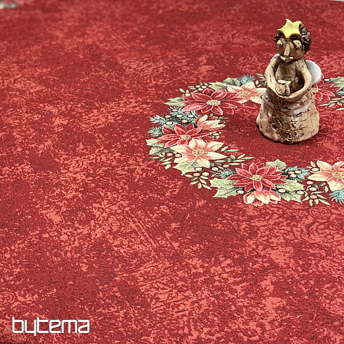 Round tapestry tablecloth STAR RED